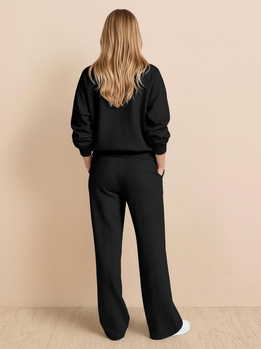 Wrinkle-free casual two-piece polo set with breathable fabric and structured fit