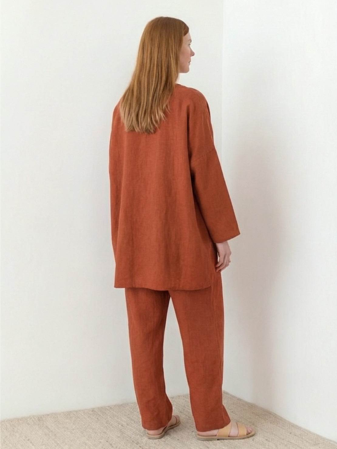 Everyday fashion loose-fit two-piece matching set in breathable fabric