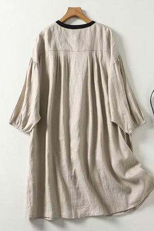 100% Linen Oversized Button-Down Tunic