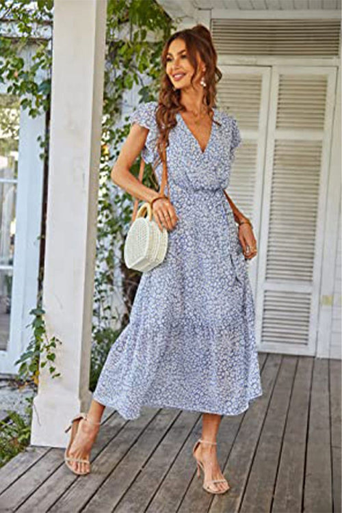 Elegant Blossoms Boho Maxi Dress