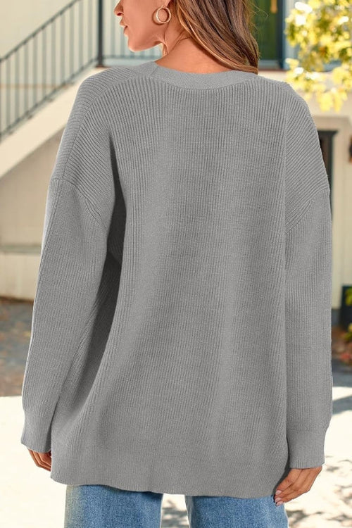 Relaxed Fit Oversized Button Down Knitwear Cardigan