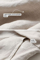 Sun-Kissed Elegance lightweight breathable fabric palazzo pants with stylish pockets in neutral tone