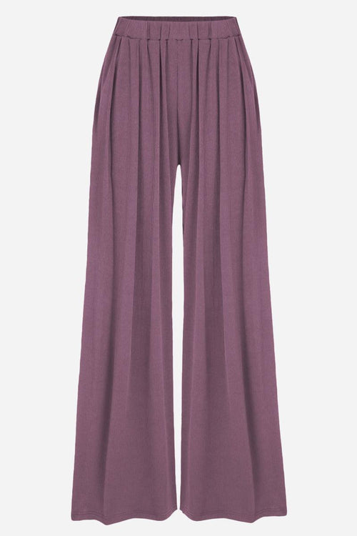 Stretchy Wide-Leg Pants