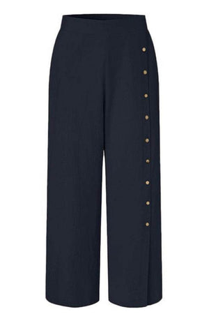 Button Wide Leg Pants