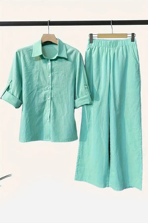 Cotton Blend Two-Piece Set