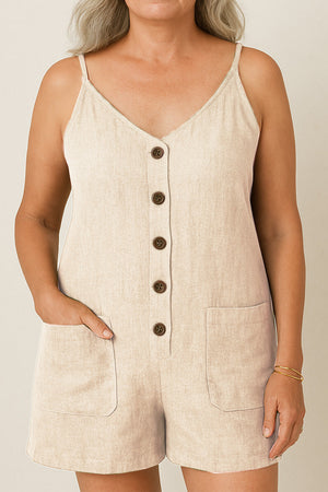 100% Pure Linen Breathable Natural Comfort Jumpsuit