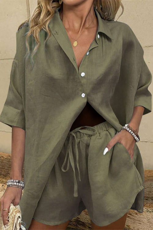 Coastal Linen Cotton Two Piece Set
