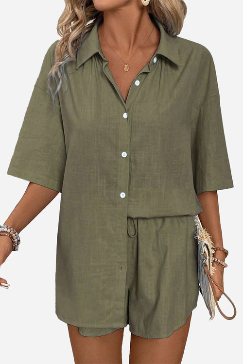 Coastal Linen Cotton Two Piece Set
