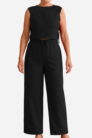 Breathable Cotton-Linen Blend Two-Piece