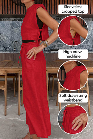 Breathable Cotton-Linen Blend Two-Piece