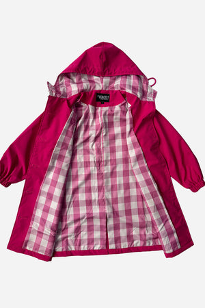 Junior Water Resistant Oversized Hooded Windbreaker Rain Jacket