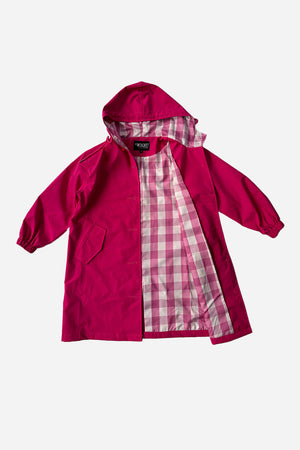Junior Water Resistant Oversized Hooded Windbreaker Rain Jacket