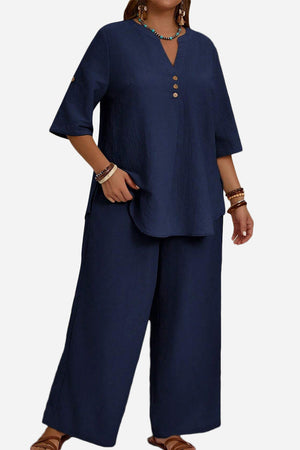 Travel-Ready & Wrinkle-Free Wide Leg & Top Set