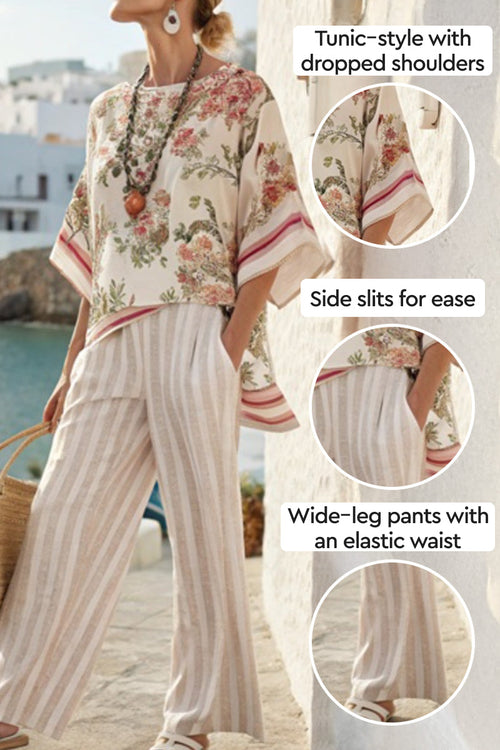 Coastal Comfort Linen Two-Piece Set