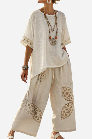 Coastal Comfort Linen Two-Piece Set