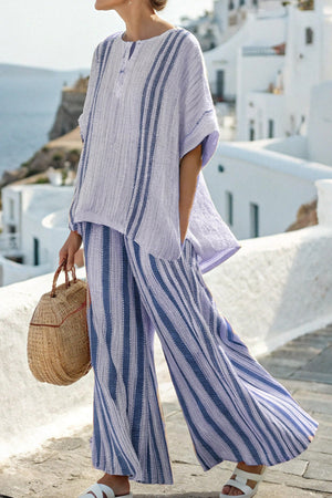 Coastal Comfort Linen Two-Piece Set