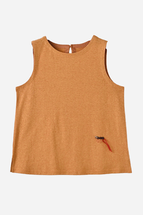 Dandelion Fields Cotton Linen Top