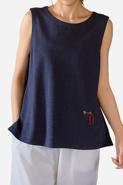 Dandelion Fields Cotton Linen Top