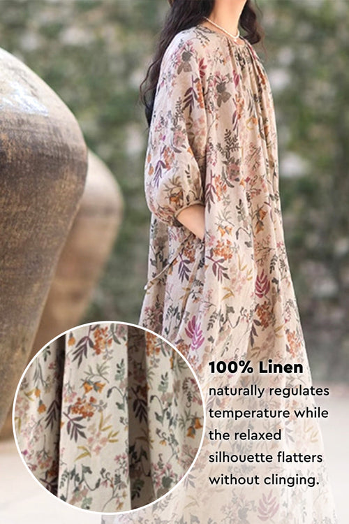 Italian Summers 100% Linen Maxi Dress
