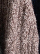 Wool-blend button-front cardigan with wide collar and five-button closure for lightweight warmth and layering.