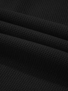 CloudKnit oversized hooded shacket with waffle knit texture and button-front closure