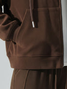 Chenille zip-up loungewear set with hoodie and wide-leg pants in soft chenille fabric