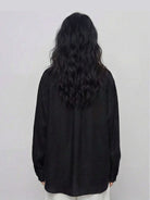 100% cotton-linen oversized shirt with dropped shoulders and curved hem in lightweight breathable fabric