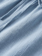 100% linen wide-leg old-money style pants with high-rise elastic waist and side pockets