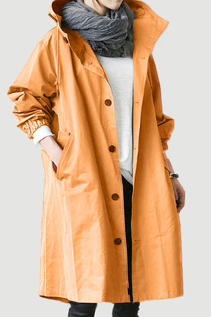 Water Resistant Oversized Hooded Windbreaker Rain Jacket