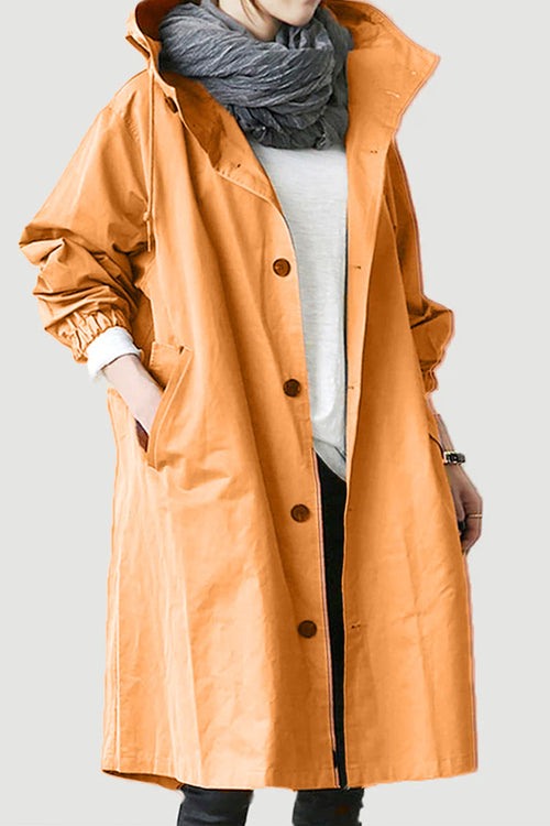 Water Resistant Oversized Hooded Windbreaker Rain Jacket