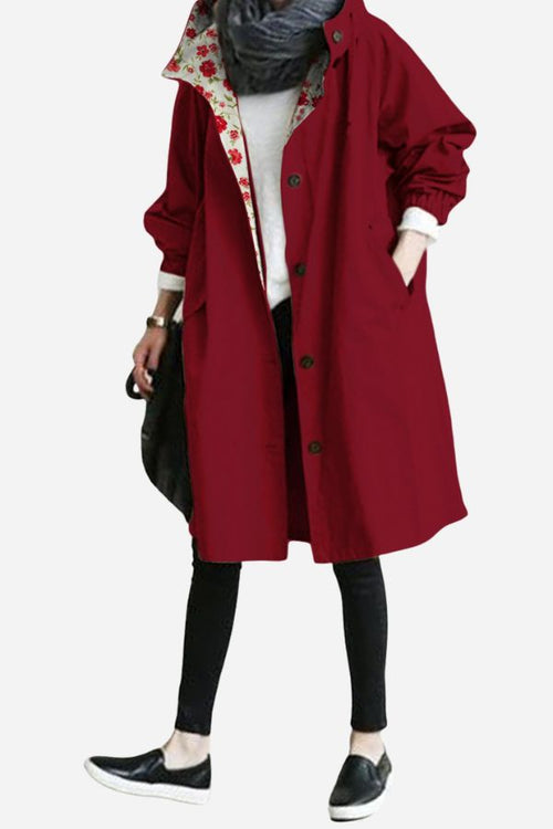 Water Resistant Oversized Hooded Windbreaker Rain Jacket