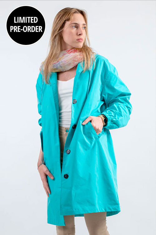Water Resistant Oversized Hooded Windbreaker Rain Jacket