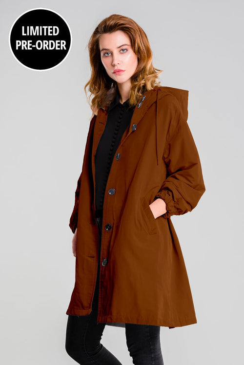 Water Resistant Oversized Hooded Windbreaker Rain Jacket