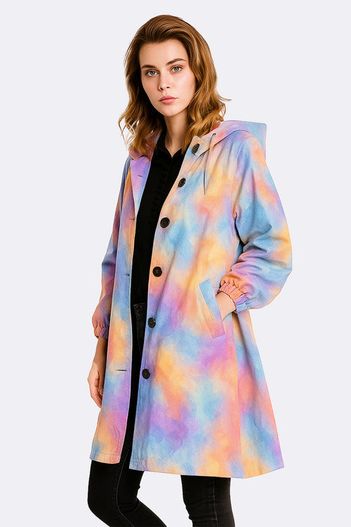 Water Resistant Oversized Hooded Windbreaker Rain Jacket