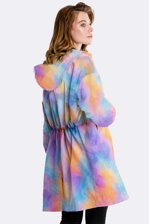 Water Resistant Oversized Hooded Windbreaker Rain Jacket