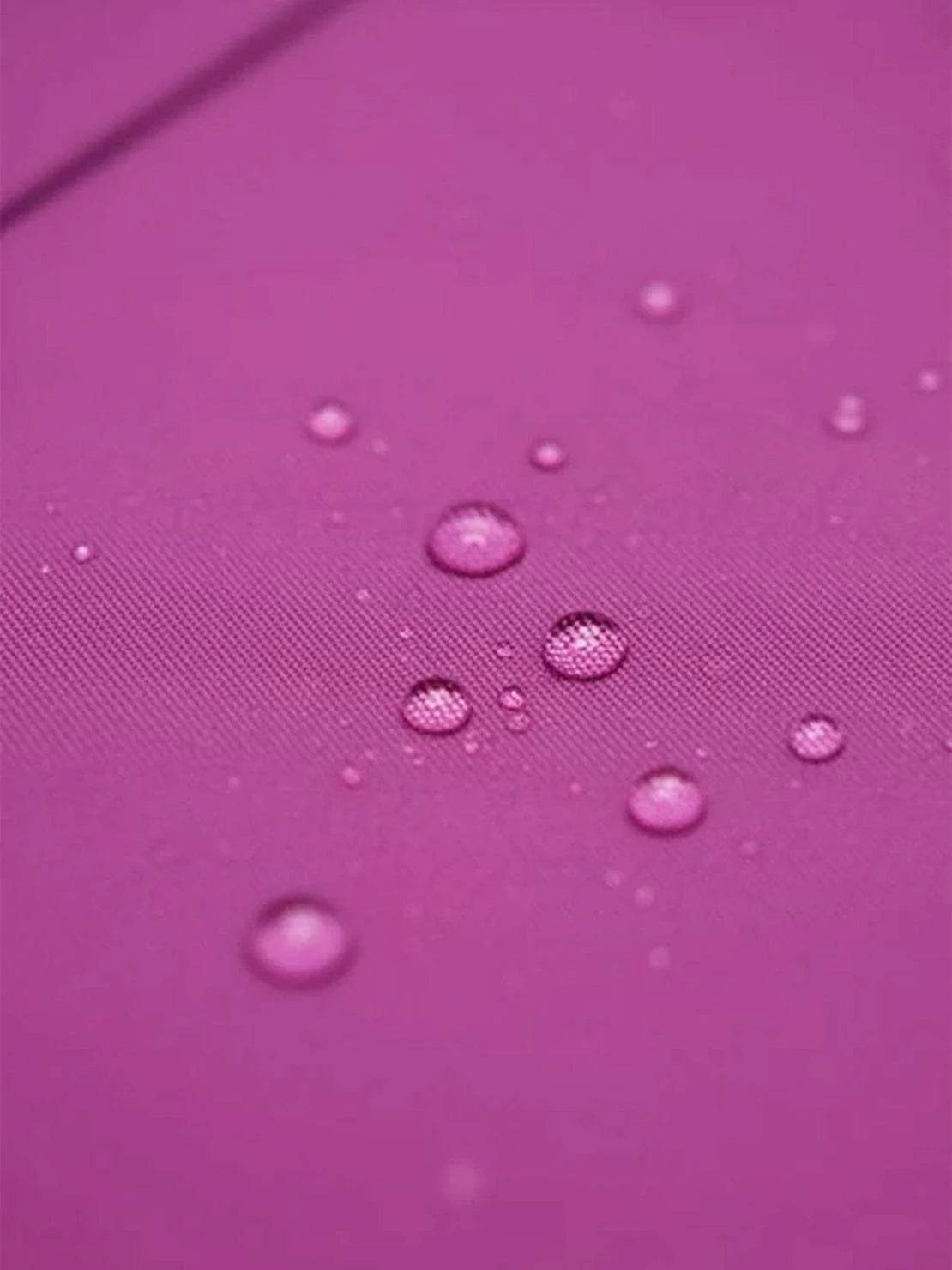 Elegant water-repellent A-line hooded raincoat with belt for women