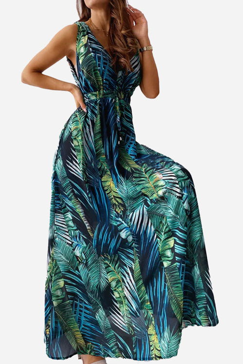 Casual Sleeveless Print Strap Dress