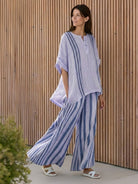 Coastal Comfort Linen two-piece set with lace details and breathable fabric