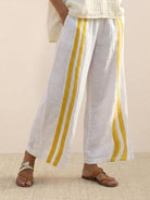 Coastal Comfort Linen two-piece set with lace details and breathable fabric