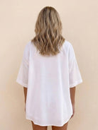 Coastal linen cotton two-piece set with breathable fabric and relaxed fit