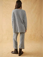 Two-piece oversized set in multi-weather comfort fabric with relaxed fit and stylish drape