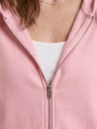 Women’s oversized long zip sweatshirt hoodie with fleece lining and front pockets