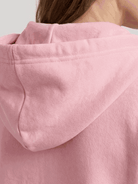 Oversized long zip sweatshirt hoodie with fleece lining and front pockets for cozy layering