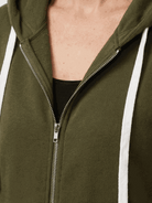 Oversized long zip sweatshirt hoodie with fleece lining and drawstring hood in solid colors