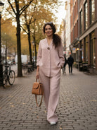 Pure Linen Two-Piece casual comfort set in breathable fabric with elegant design