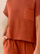 Comfy Couture Knit Sweater two-piece set in soft, relaxed fit with matching pants in smooth knit fabric