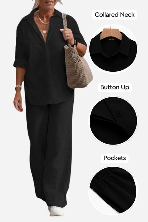 The Relaxed Shirt & Trousers Two-Piece Set
