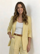 Stylish blazer and shorts two-piece set for elegant, comfortable wear
