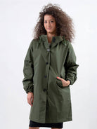 Water-resistant oversized hooded windbreaker jacket for outdoor protection and style