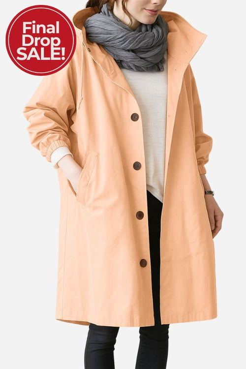 Water Resistant Oversized Hooded Windbreaker Rain Jacket